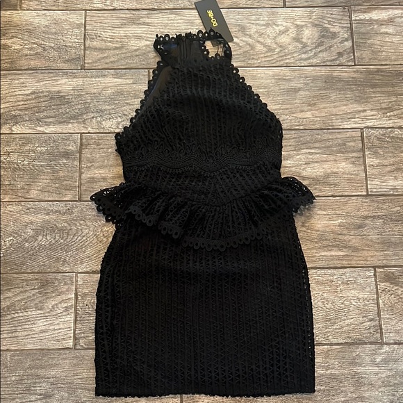 DO+BE Dresses & Skirts - NWT- DO+BE Black Ruffled Ribbed Halter Mini Dress